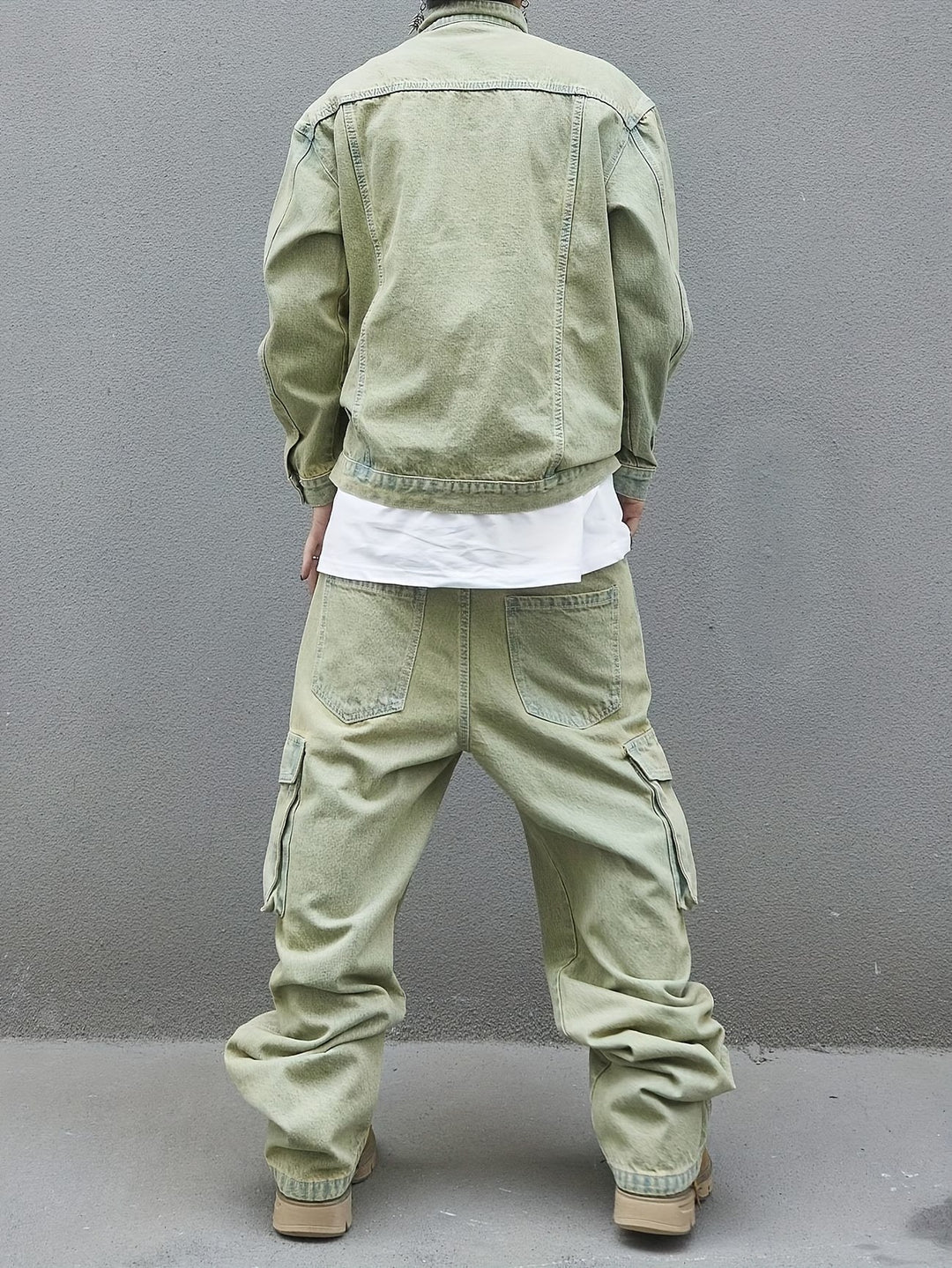 Men’s Drop-Shoulder Jacket and Cargo Pants Set