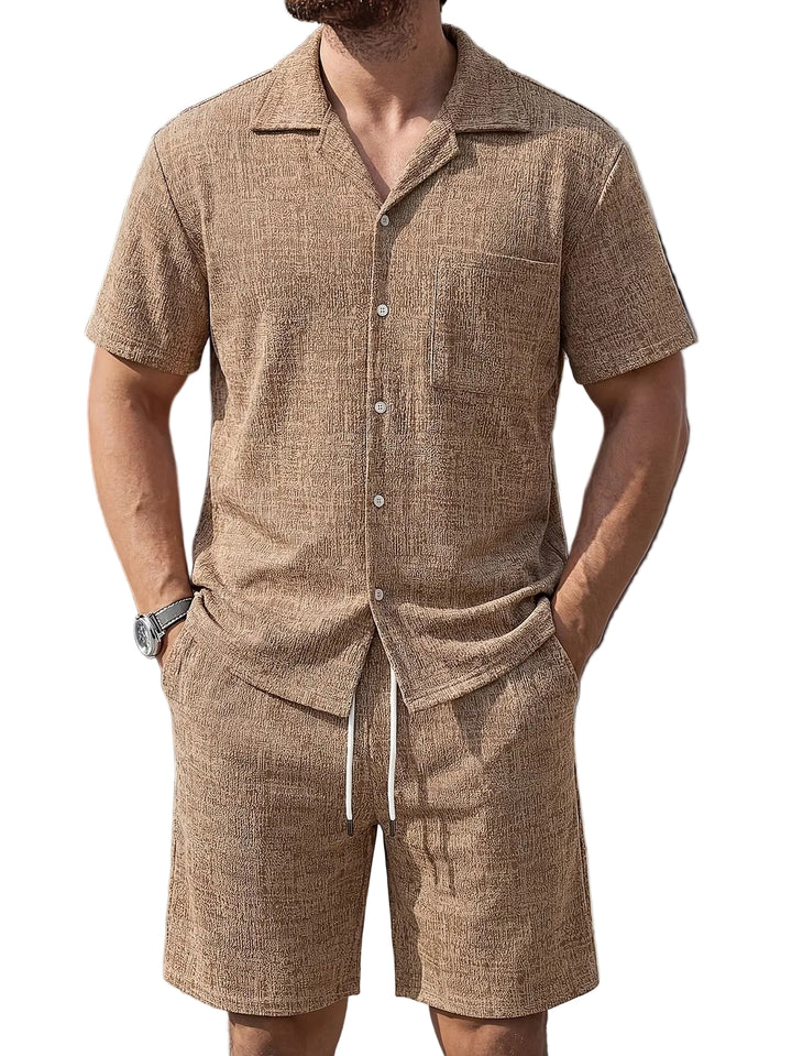 Men’s Short-Sleeve Shirt and Shorts Set