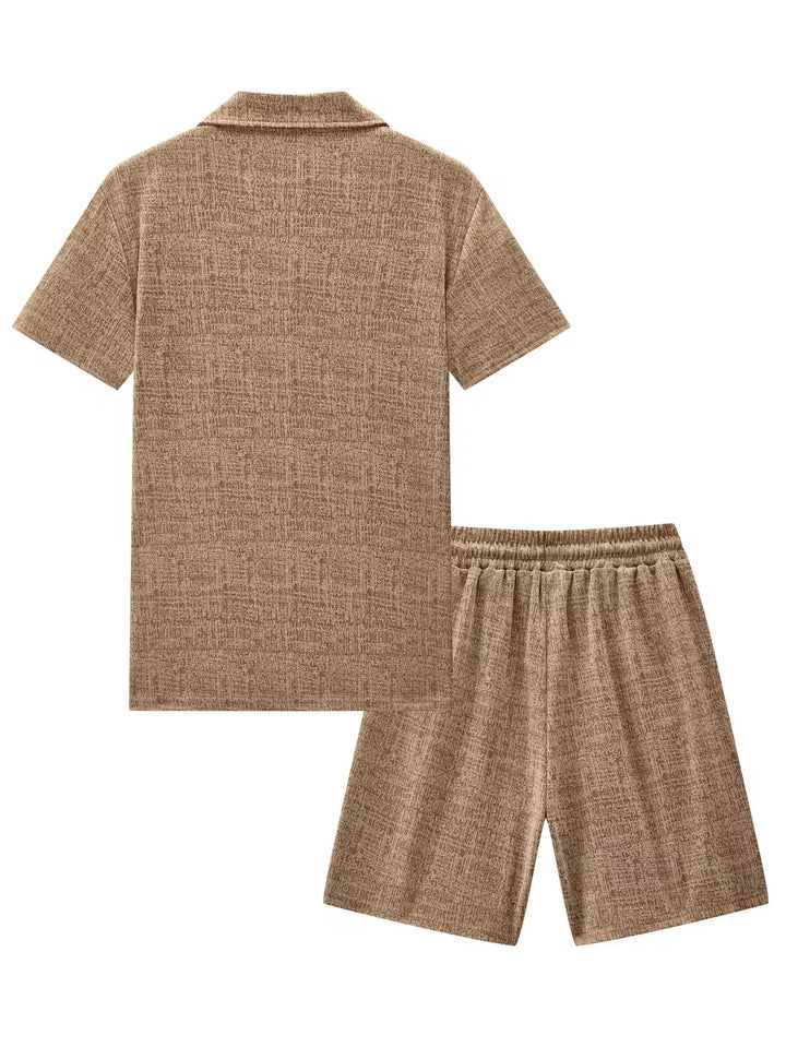 Men’s Short-Sleeve Shirt and Shorts Set