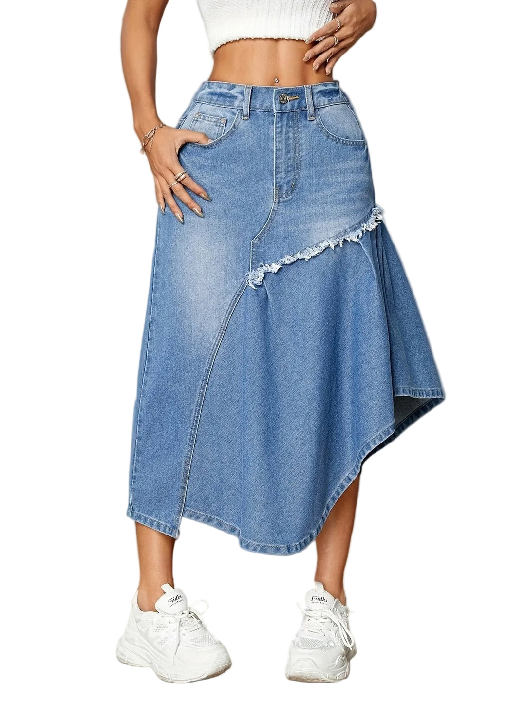 Women's Asymmetrical Zip-Fly Skirt